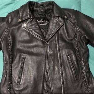 Xelement Black Leather Jacket XL